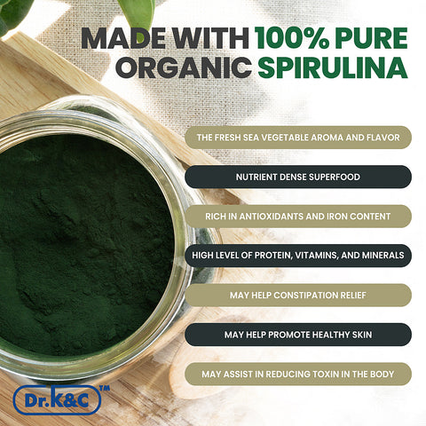 Premium Spirulina 600mg, 120 Veggie Capsules