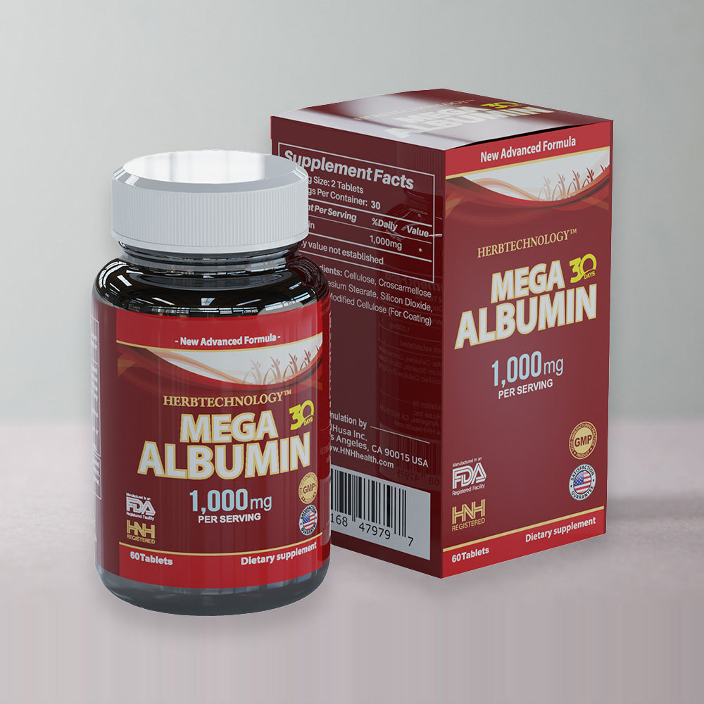 Mega Albumin 1000mg, 60 Tablets 30Days