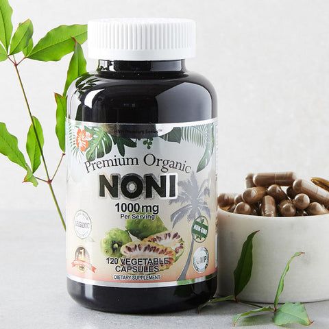 Premium Organic Noni 1000mg, 120 Veggie Capsules