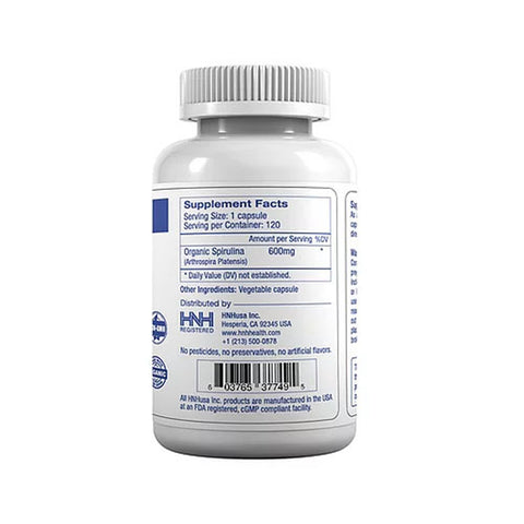 Premium Spirulina 600mg, 120 Veggie Capsules